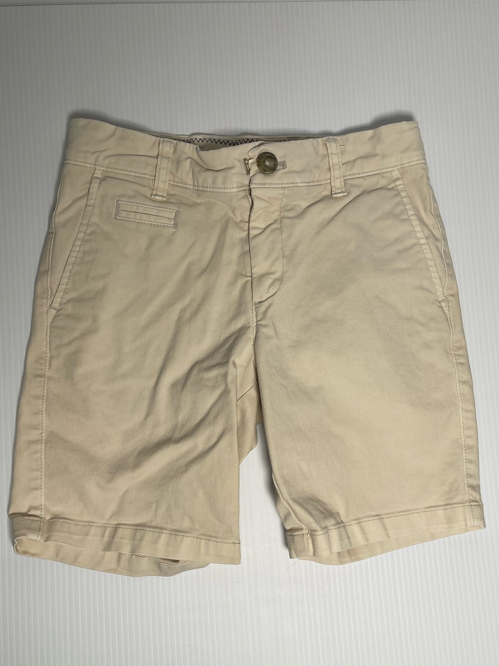 Johnnie-O Neal Jr. Stretch Twill Shorts - Stone/Light Khaki Boy's Size 8